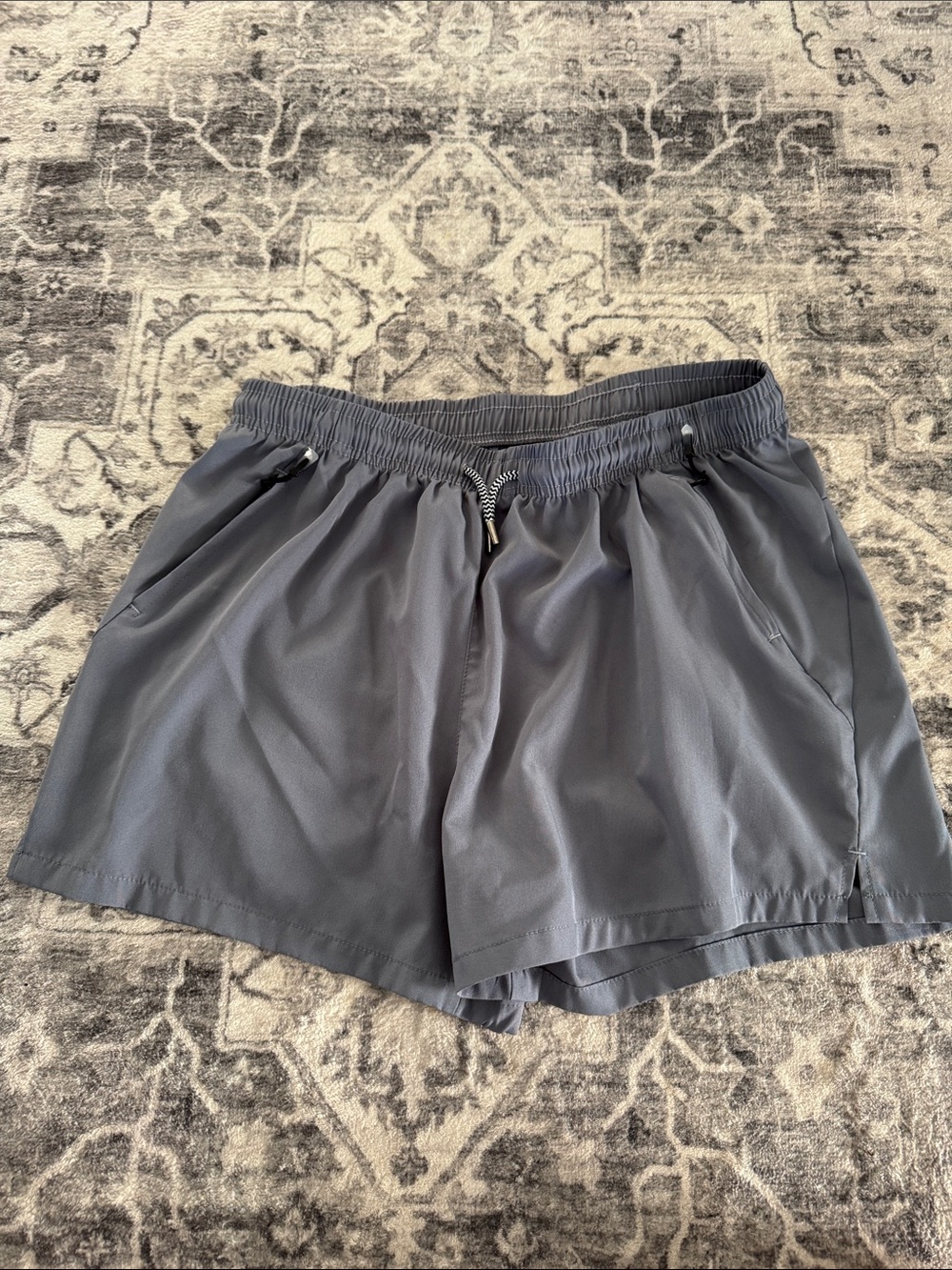 SHEIN Men's Charcoal Drawstring Athletic Shorts